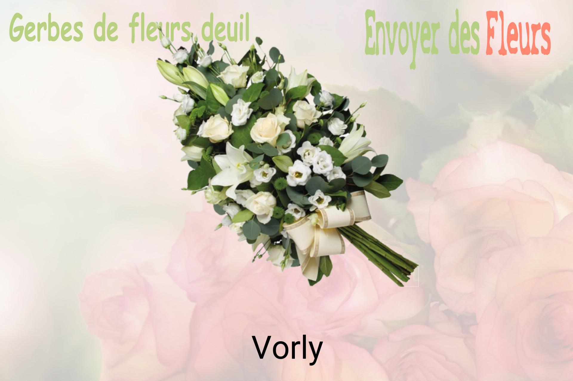 Gerbe de fleurs de deuil livrée à Vorly